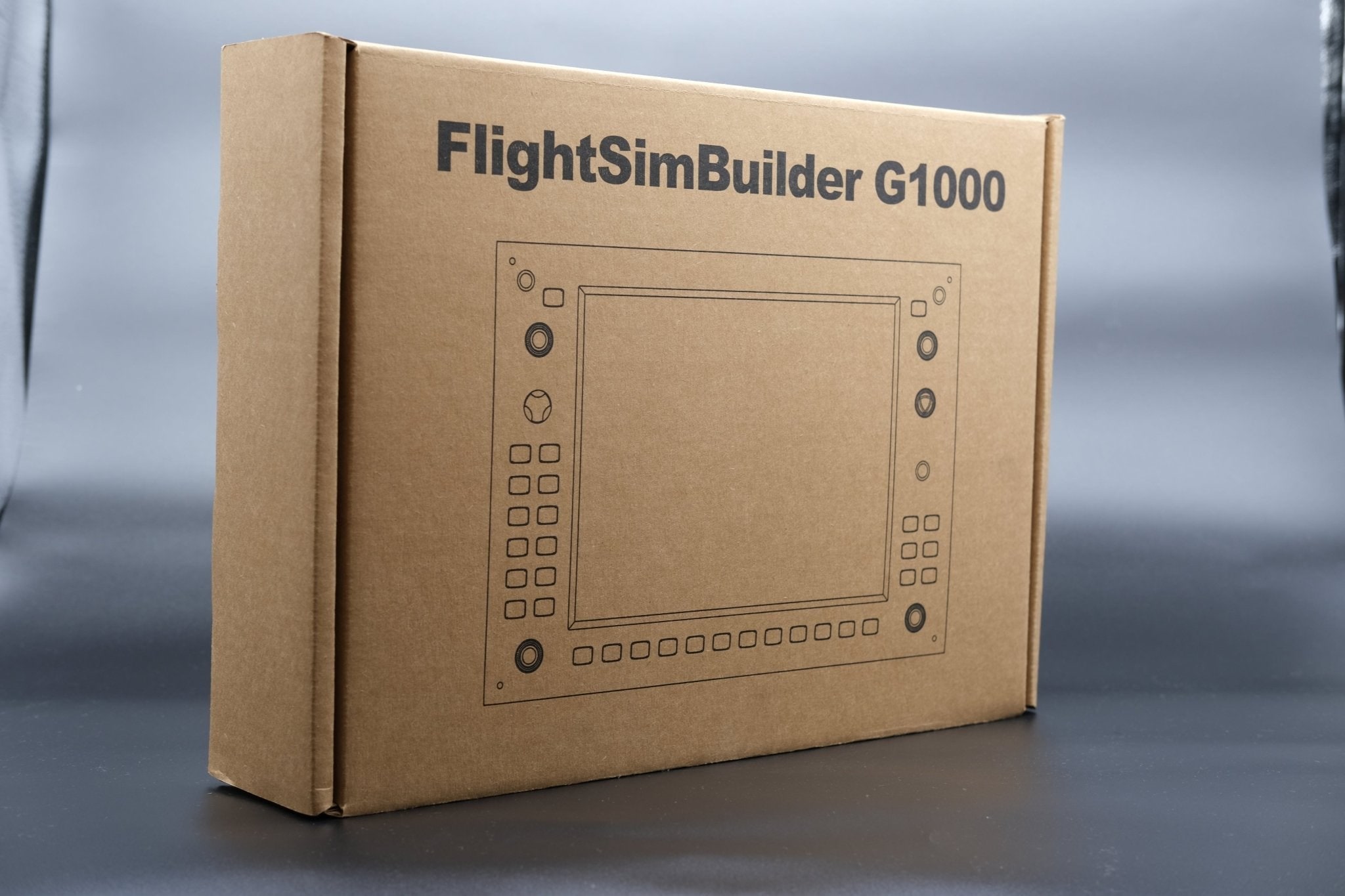 Official FlightSimBuilder G1000 box and shipped hardware scale proof