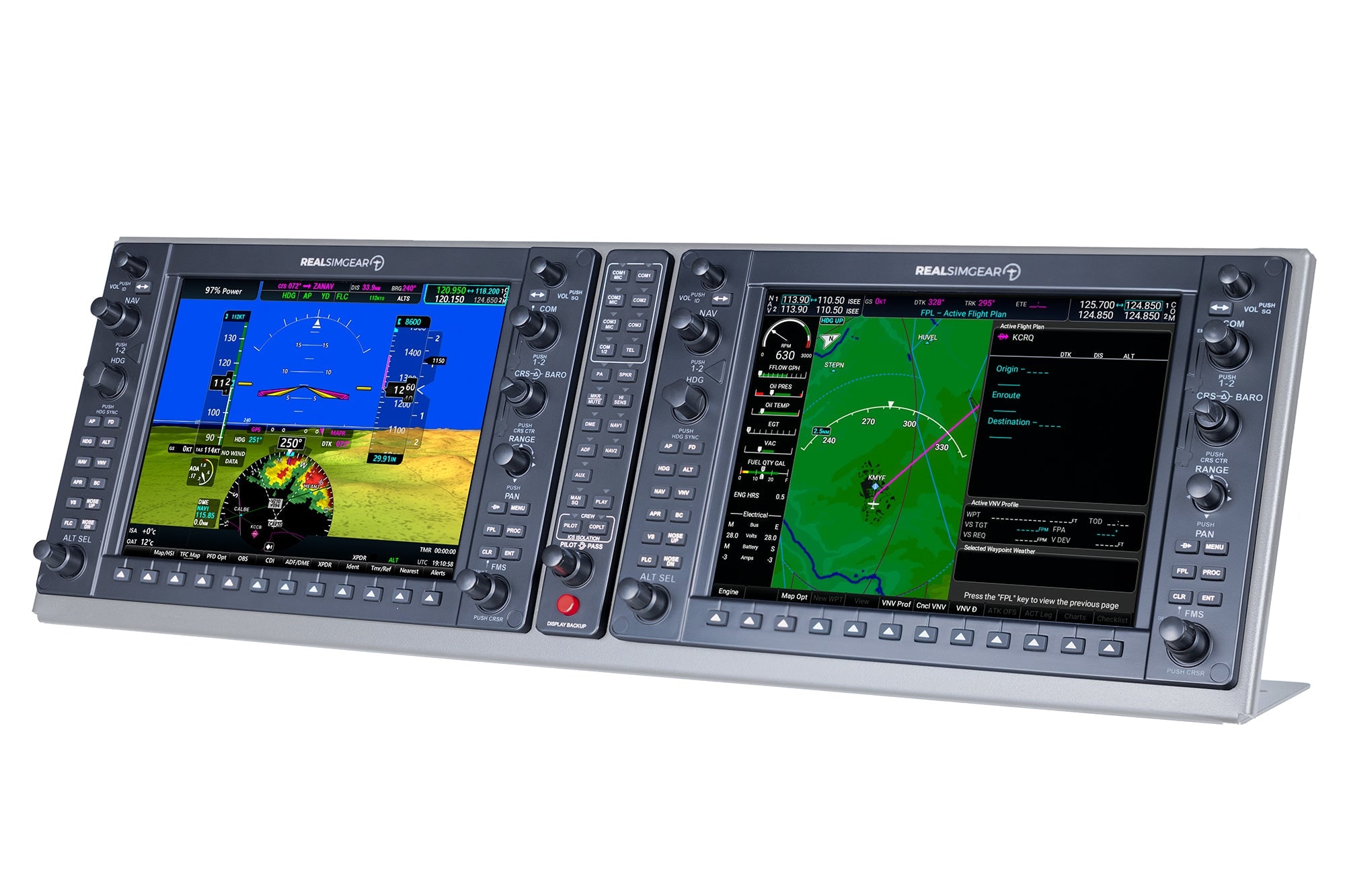 Official RealSimGear G1000 PFD MFD and audio panel suite product photo