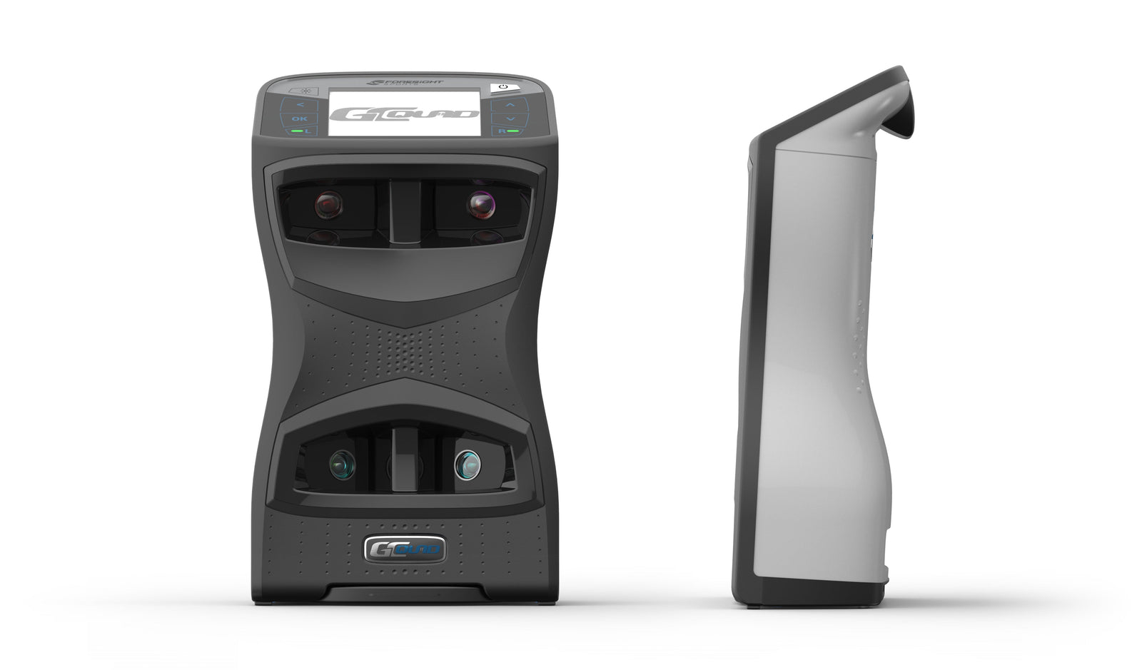 Official angled product photo of Foresight GCQuad showing cameras and onboard display
