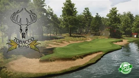 Official GSPro course screenshot showing Tobacco Road