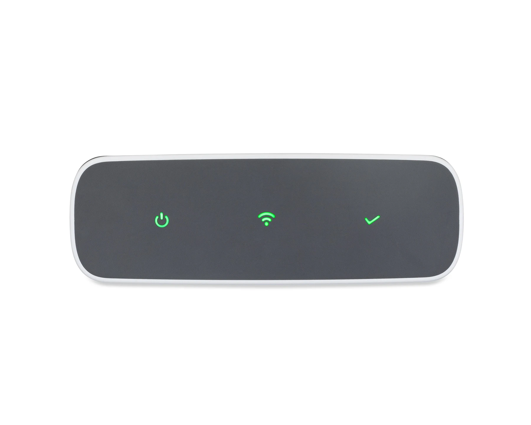 Official close-up of the SkyTrak ST Plus connection and status controls
