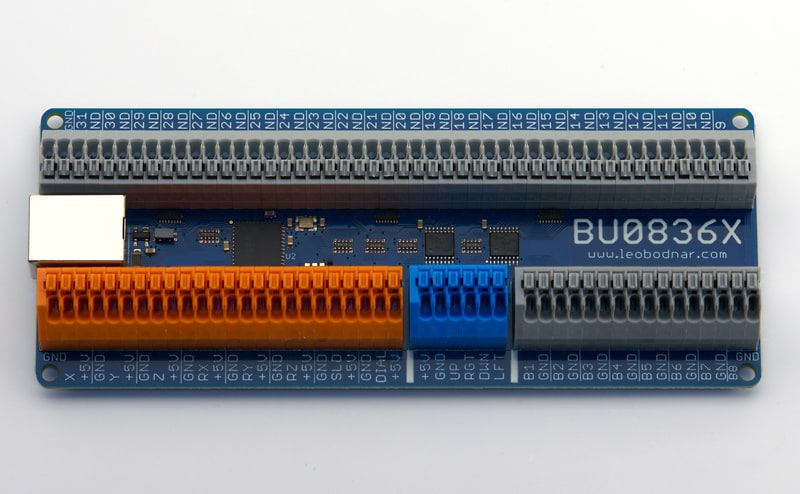Official installed wiring example for Leo Bodnar BU0836X inputs