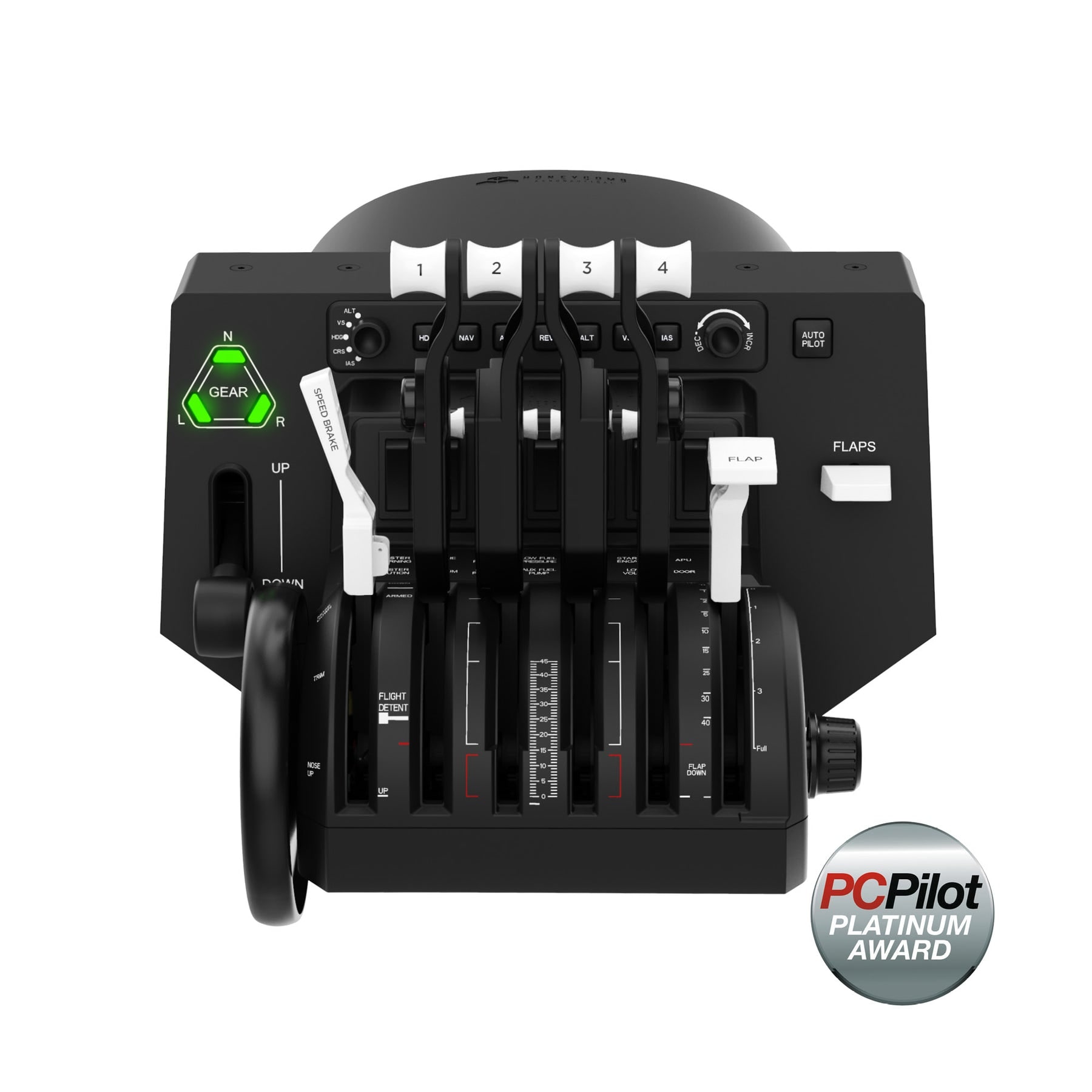 Official Honeycomb Bravo six-axis throttle quadrant product photo
