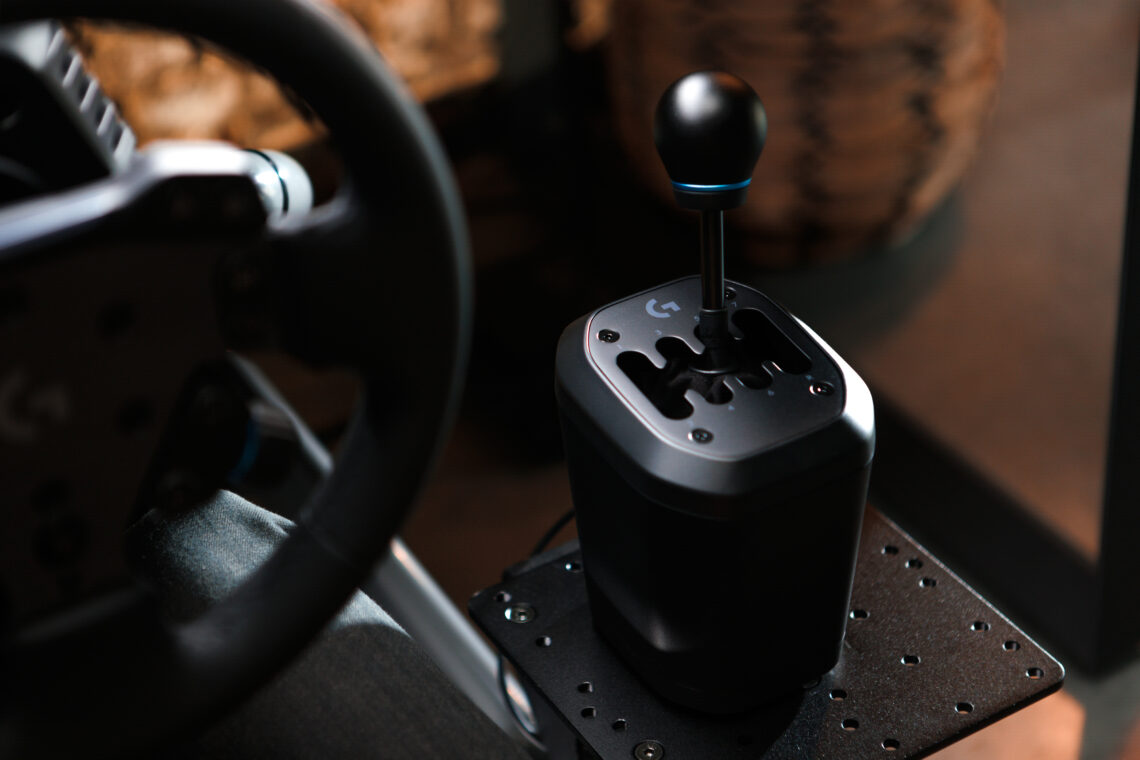 Logitech RS50 and H-shifter installed on a real simulator cockpit