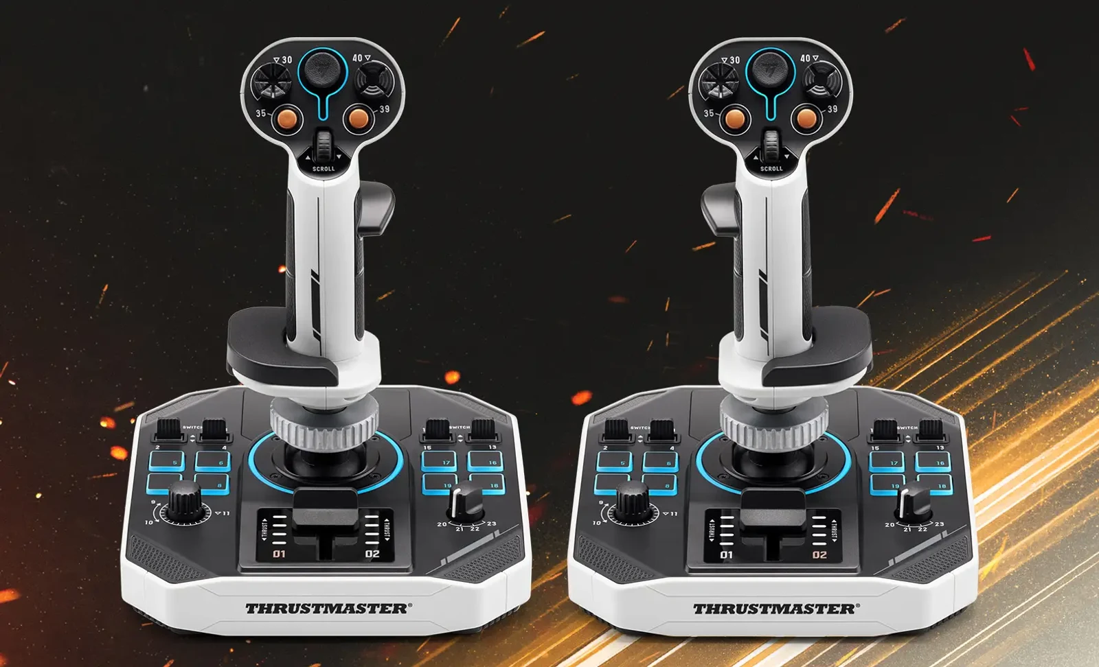 Thrustmaster SOL-R 2 official detail image highlighting Hall-effect axis precision