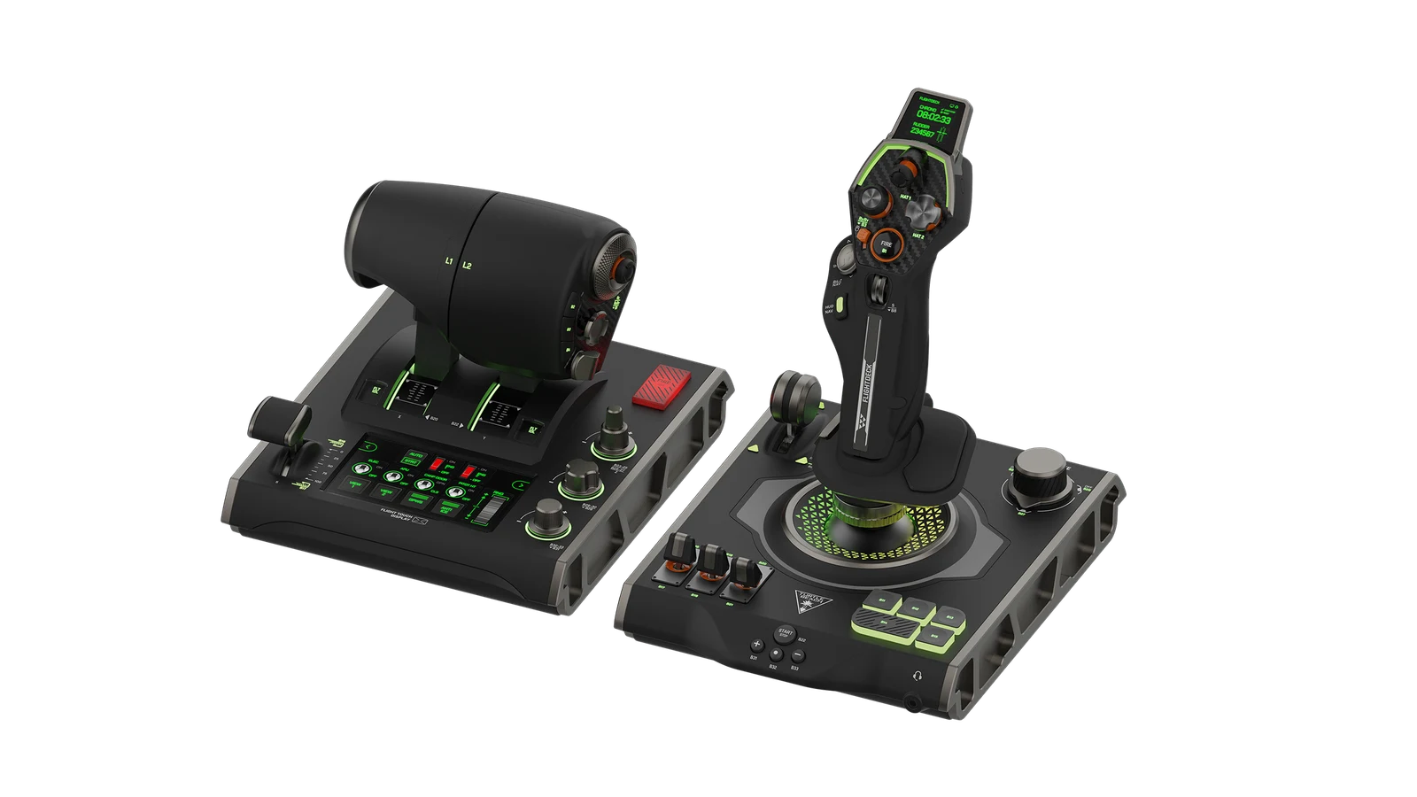 Turtle Beach VelocityOne FlightDeck official closeup with controls and lighting