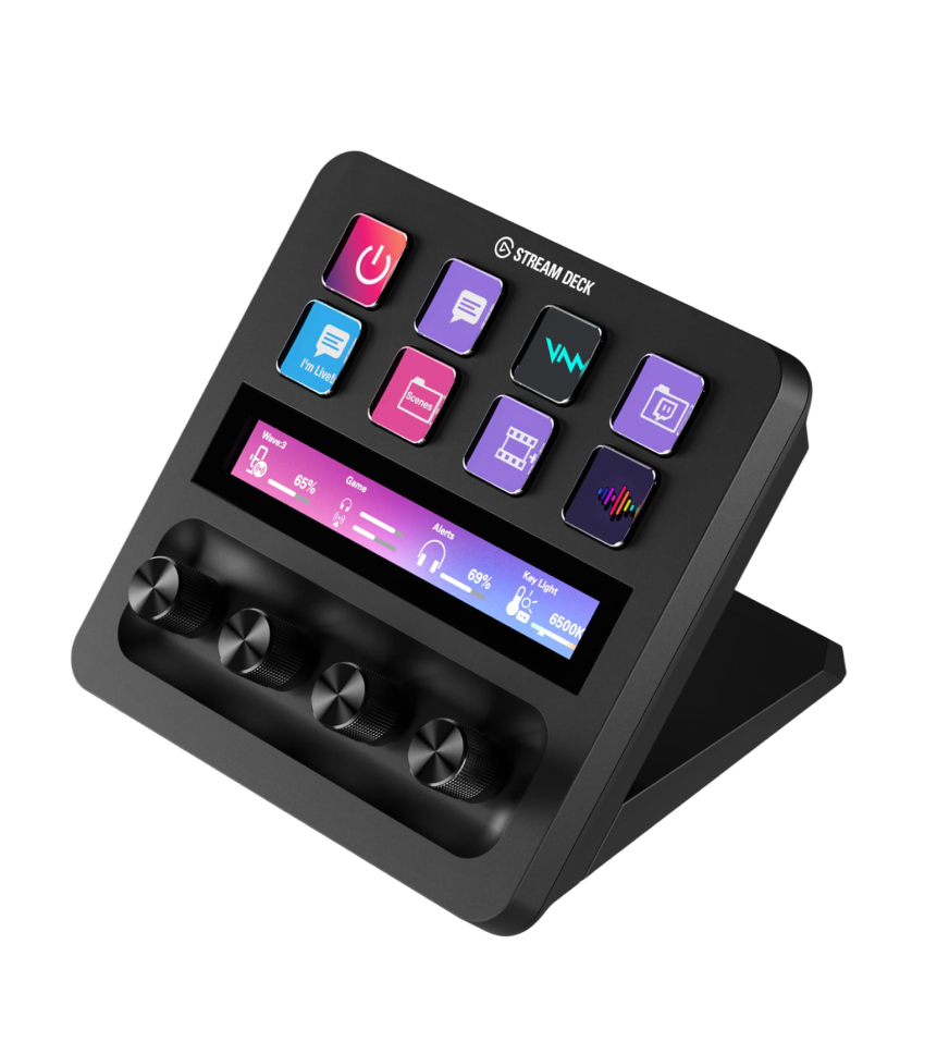 Official installed Stream Deck Plus on a real desktop
