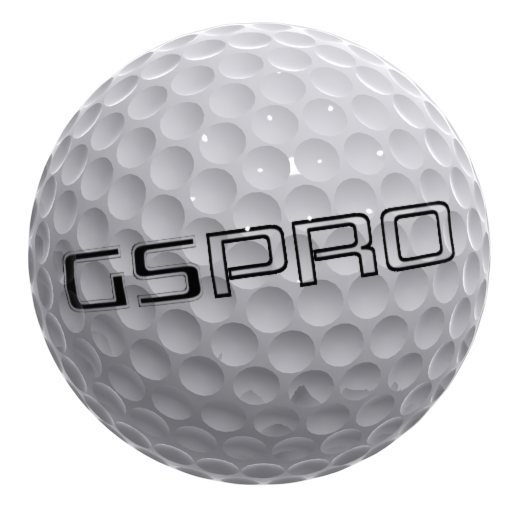 GSPro golf simulator logo and ball mark