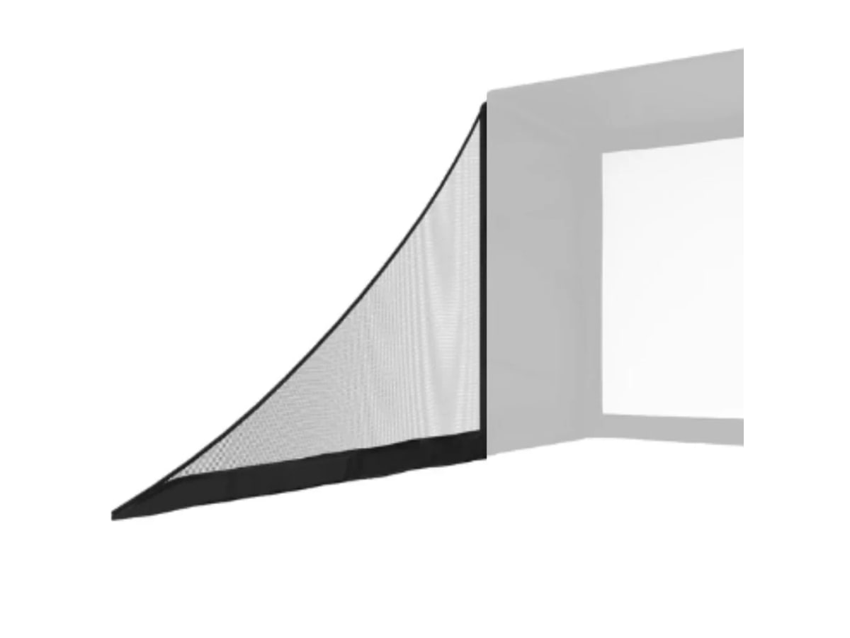 Golf simulator side barrier netting