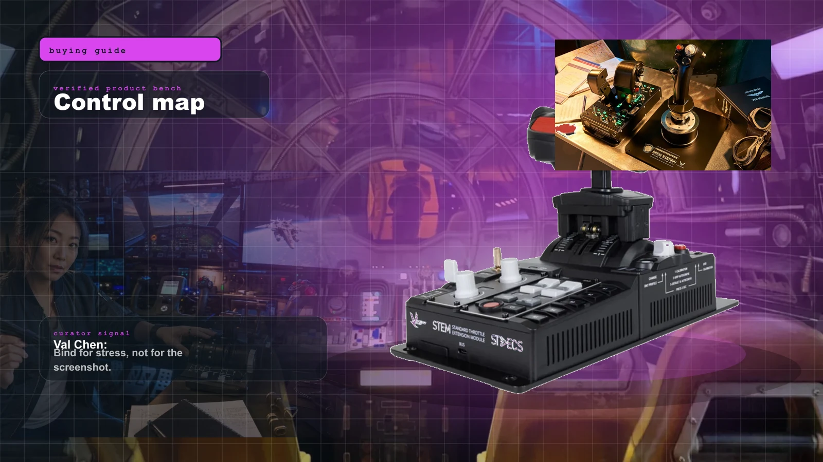 Best HOTAS Throttle for DCS World in 2026: Warthog, Virpil, VKB STECS, and WinWing Compared cover with VKB STECS Throttle System Mk.II Standard — a modular dual-lever throttle with swappable afterburner detents and Val Chen