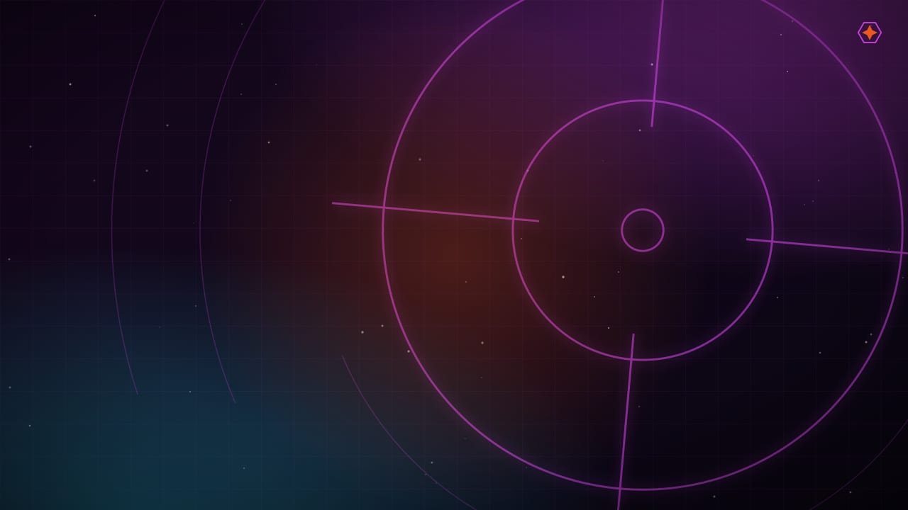 Dual flight-stick HOSAS rig on a dark desk lit by magenta and cyan neon